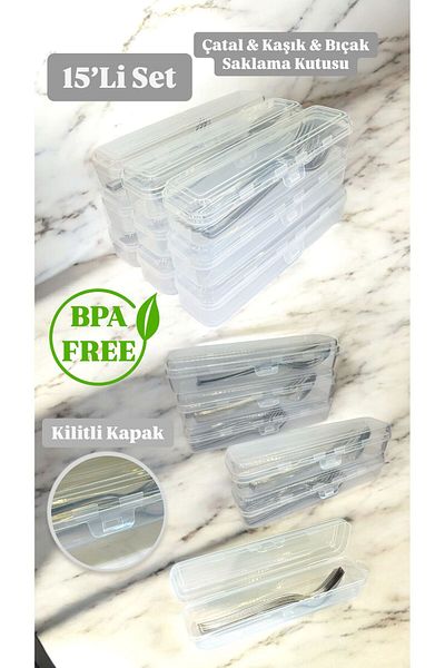 Bayev 15 Pcs Multix Fork Spoon Knife Storage Box - Dowry Spoon Sets Organizer Organizer