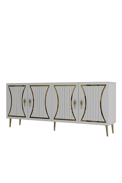 DEMONTE DECOR TEANDD (KB150) KONSOL BEYAZ-ALTIN