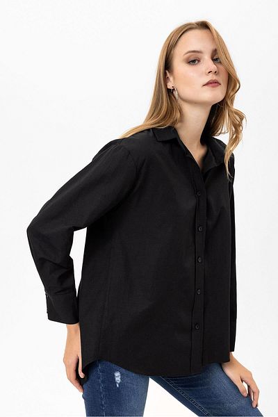 ŞİMAL Cămașă de damă oversize din popelin 250242