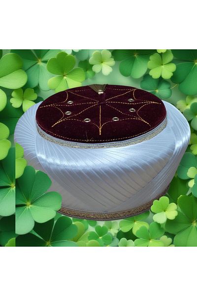 şahinbak Luxury Imam Sarık, Burgundy Sarık, Imam Fesi, Cübbe, Skullcap, Mosque Supplies, S225