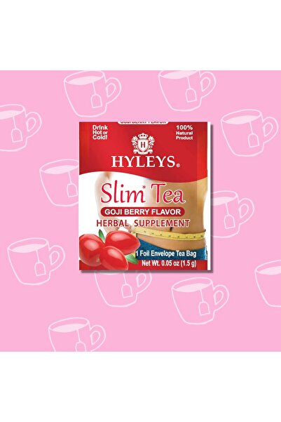 HYLEYS Slim Tea Goji Berry - Weight Loss Herbal Detox - 25 Tea Bags (1 Pack)