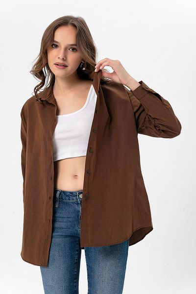 ŞİMAL Cămașă oversize Poplik pentru femei 250239   -