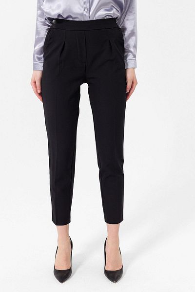 ŞİMAL Women's Front Pleated Trousers - Elastic Waist 245077