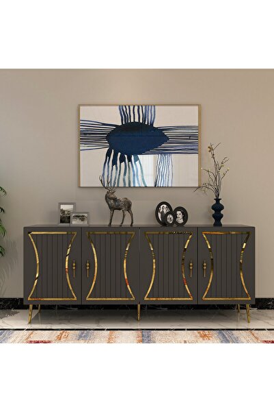 DEMONTE DECOR TEANDD (KB150) KONSOL ANTRASİT-ALTIN