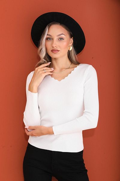 ŞİMAL Ladder Collar Women's Knitwear Sweater -245008