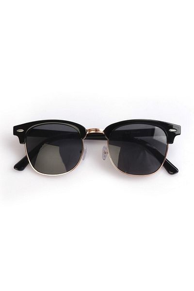 EKstore Clubmaster Unisex Sunglasses - Black Sunglasses