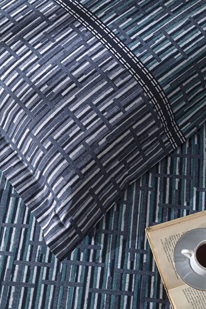 Özdilek Modra Çift Kişilik Lastikli Çarşaf Nevresim Takımı