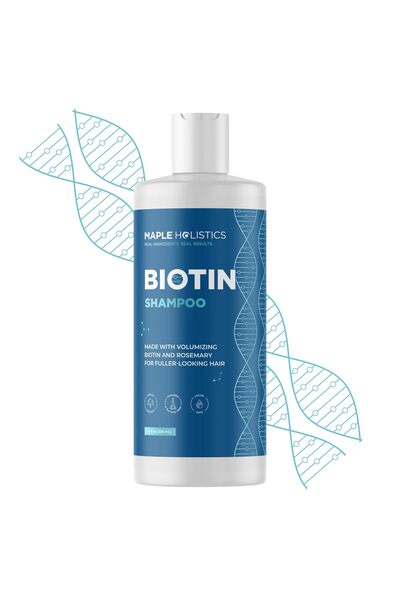 Maple Holistics شامبو الروزماري والبيوتين للشعر الخفيف - نباتي مع فيتامينات ب...