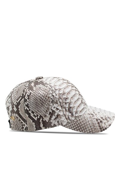 Vario Hakiki Deri Orijinal Piton Şapka Orjinal Piton Beyaz(ORİGİNAL PYTHON NA...