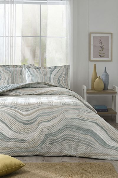 Özdilek Natural Marble Double Quilted Duvet Cover Set