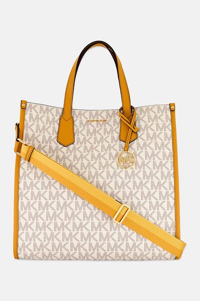 Michael Kors Women Brand Logo Maple Tote Bag 36 H x 36 L x 15 W cm, Beige
