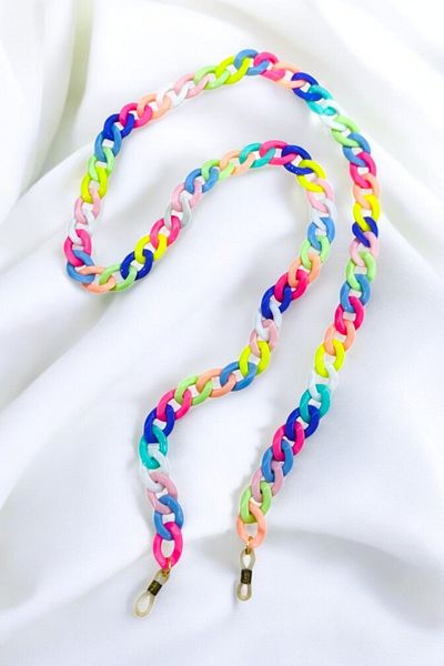 PETEK AKSESUAR Acrylic Eyeglasses Chain Neon