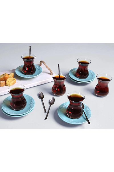 Porland Suzanne Seasons Turquoise 12 Piece Tea Team for 6 People 04Alm 006722