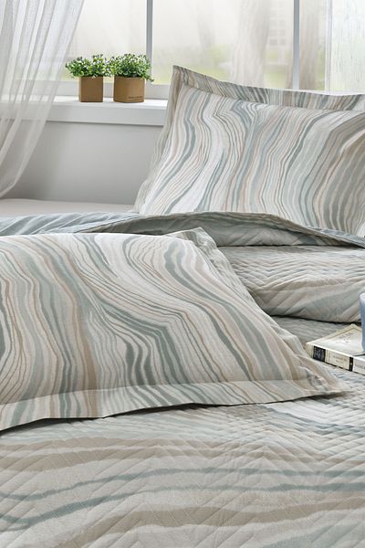 Özdilek Natural Marble Double Quilted Duvet Cover Set