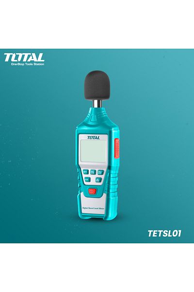 TOTAL Digital Sound Level Meter  30dB to 130dB Noise Detector with LCD Display and Auto/Manual Range
