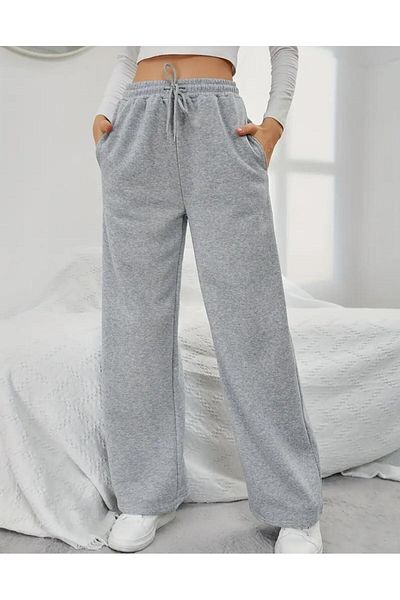 GERLAY Women's Gray Straight Leg Sweatpants