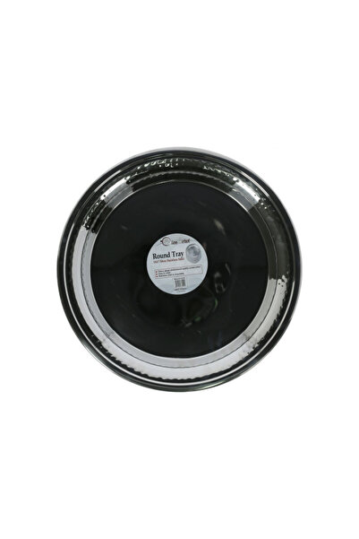 Bien Servi صينية دائرية من الفولاذ المقاوم للصدأ بتصميم قابل لإعادة التدوير وقابلة للغسل في غسالة الأطباق مقاس 50 سم