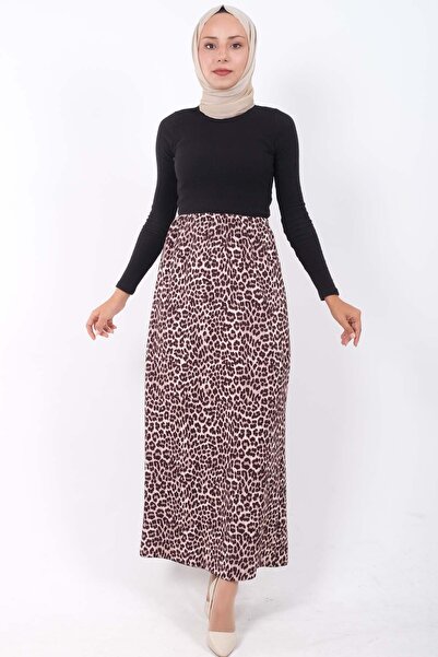 İKLİM LİFE Ελαστική φούστα με σχέδιο λεοπάρ