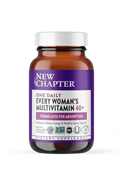 New Chapter Women's Multivitamin 40+ for Energy, Aging & Immune Support, 20+ Nutrients, 48ct