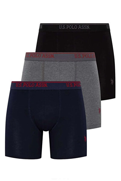 U.S. Polo Assn. Men'S, Licensed, Uspa, 3-Piece Long Leg Boxer Set (Boxed)