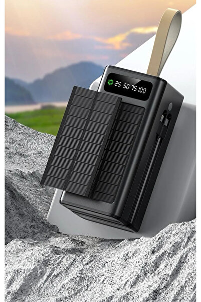 Protonust Solar 50.000 Mah Güneş Enerjili Led Işıklı Powerbank Şarj Aleti 4x ...