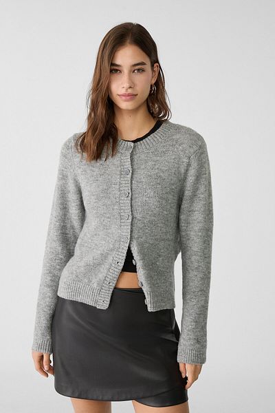 Stradivarius Button-up knit cardigan
