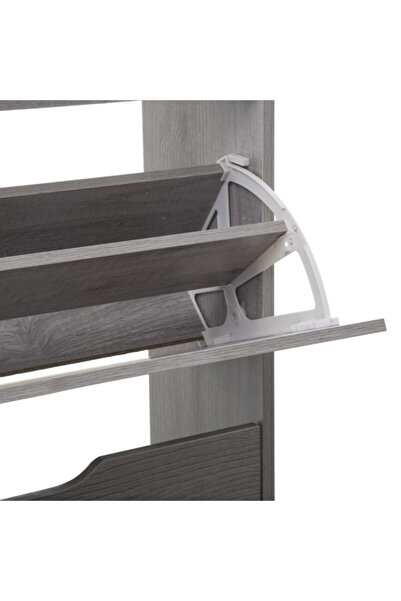 Five Simply Smart 3-Drawer Modern Design Rectangular Shoe Rack Grey