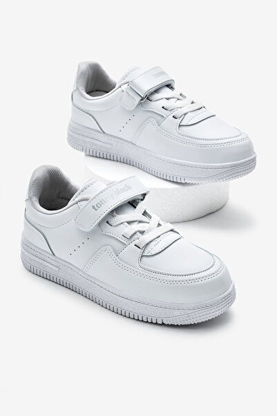 Tonny Black Dečije unisex belo termo đon čičak gumeni vezani sportski patike