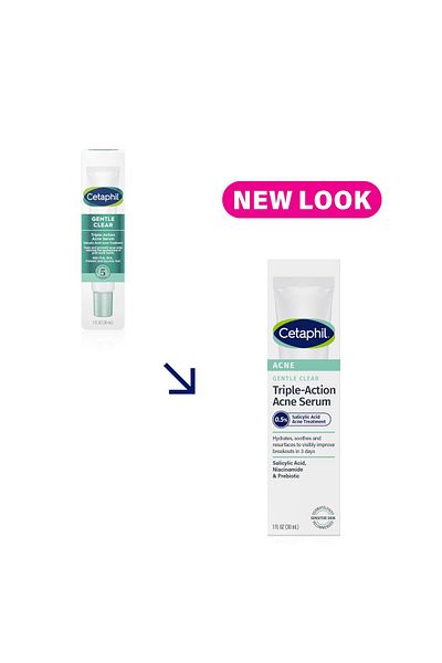 Cetaphil Gentle Clear Acne Serum with Salicylic Acid, Treats Acne & Marks, All Skin Types, 1oz