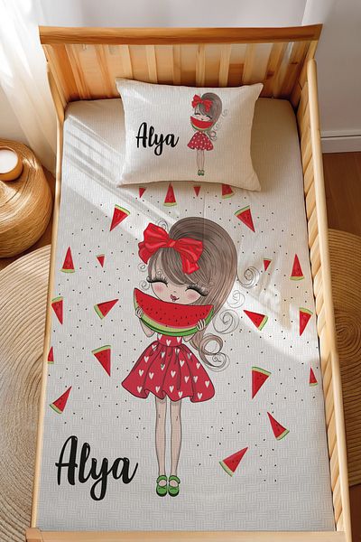 Homamia 100% Cotton Watermelon Girl Montessori Pique Set
