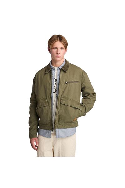 Timberland Strafford Washed Canvas Men's Green Jacket Tb0A5Tgfa581