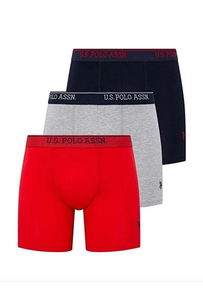 U.S. Polo Assn. Men'S, Licensed, Uspa, 3-Piece Long Leg Boxer Set (Boxed)
