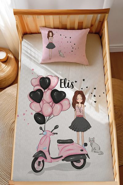 Homamia Montessori Pique Set Jacquard 100% Cotton Motorcycle Girl