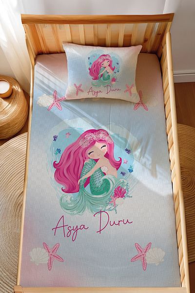 Homamia 100% Cotton Montessori Pique Set Jacquard Mermaid