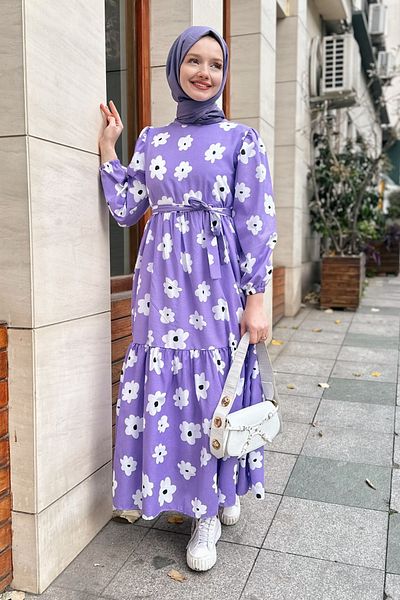 Gizce Defan Lilac Dress