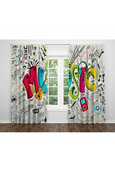 Genel Markalar Dekoratif 3D Fon Perde - Dijital UV Baskı, Solmaz Renkler 177