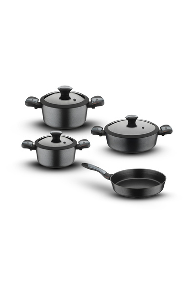 Brioni Diamond 7 Parça Yanmaz Yapışmaz Elmas Kaplama Tencere Seti