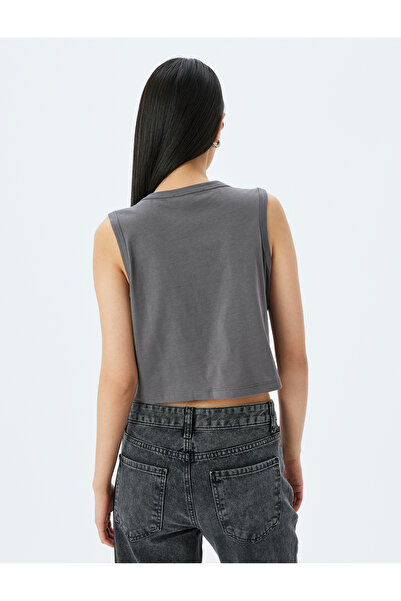 Koton Sleeveless Crop Cotton Basic Women's Tank Top