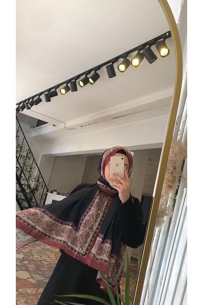 Neva Almond Flower Pattern Cotton Shawl, Cotton Shawl, Edge Patterned Shawl