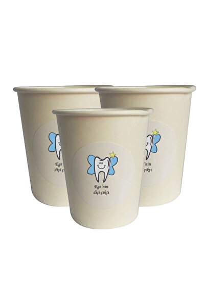 BEYHAN BAYHAN 10 Adet Kişiye Özel Baskılı Mavi Diş Buğdayı Karton Bardak - İl...