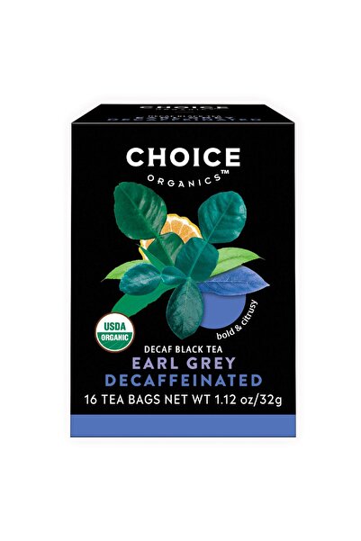 Choice Organic Teas Choice Organics - شاي إيرل جراي العضوي منزوع الكافيين (عب...