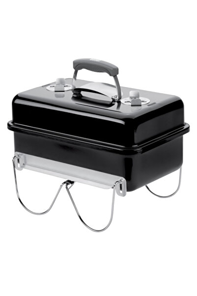 WEBER شواية فحم محمولة ومدمجة يمكنك حملها في أي مكان مع مقبض