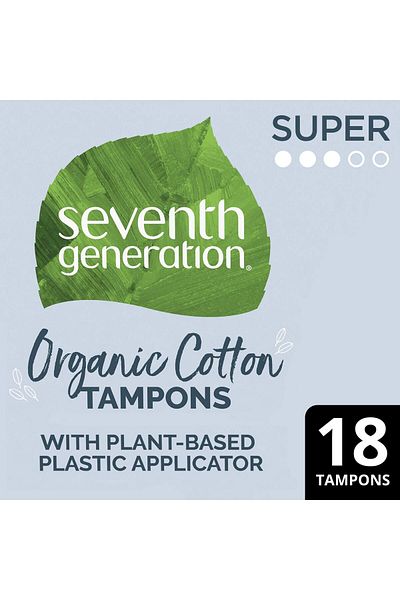 Seventh Generation Free & Clear Super Tampons with Applicator, 18 CT