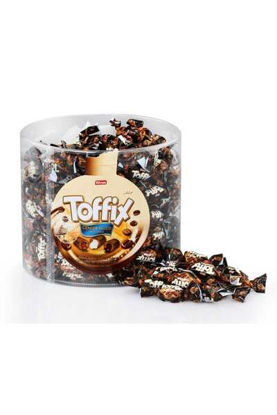 Elvan Toffix Kahveli Şeker 1000 gr. Silindir (1 Kutu)
