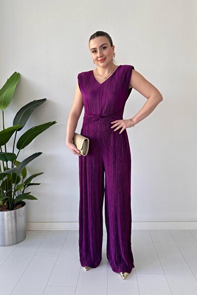 MaziButik Purple Knot Krin Valle Jumpsuit