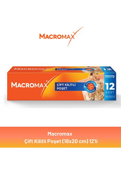 MACROMAX Extra Durable Double Lock Refrigerator Bag 12 Pieces