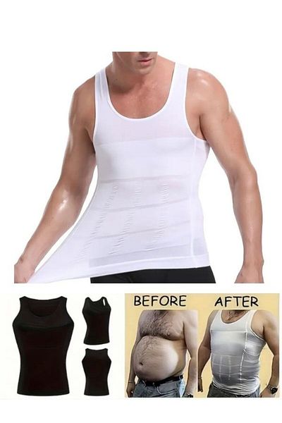 Momslab White Slim N Lift Corset - Men's Athlete Type, Toning Belly Slimming
