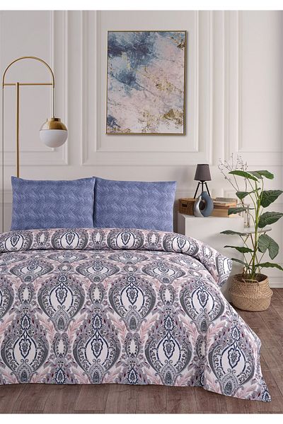 Evim Morella Navy Blue Pink Soren Σετ Πικέ Μονό 160x230 cm