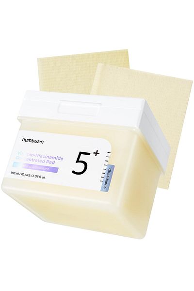 Numbuzin No.5 Toner Pads | Vitamin-Niacinamide | Double-Sided | Glutathione, Niacinamide, PHA & LHA | 70 Pads