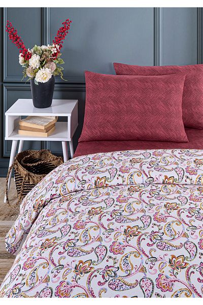 Evim 200X230 cm Double Soren Pike Set Fuchsia